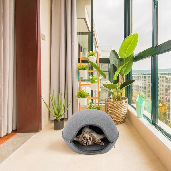 

cat beds & furniture pet nest house basket cave funny egg-type all season kitten hole soft kennel supplies