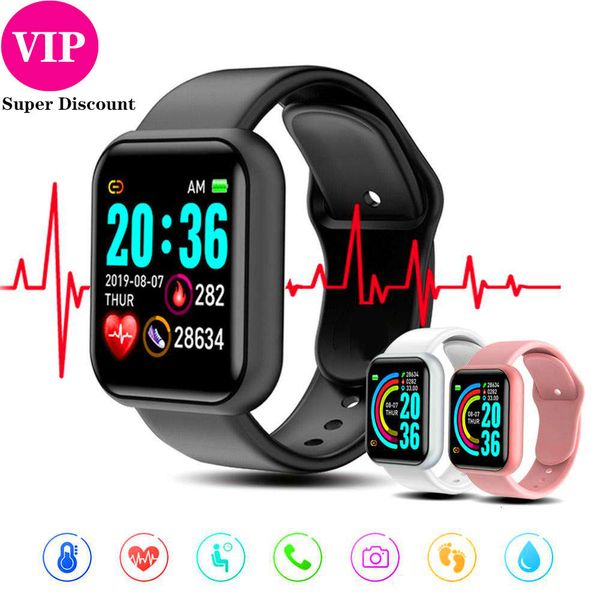 

y68 men's women's sports smart watch, with bluetooth, heart rate blood prsure control, suitable for android and ios