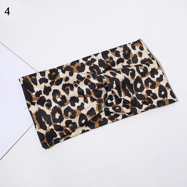 

bohe leopard headwrap turban elastic hair ribbon floral print hairband wide bandana headband yoga cross knot solid headpiece q sqcgaq
