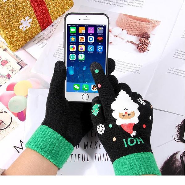 

glove women winter touch screen gloves christmas present warm luva hiver femme guantes winter hiver invierno guant sqcxhb, Black