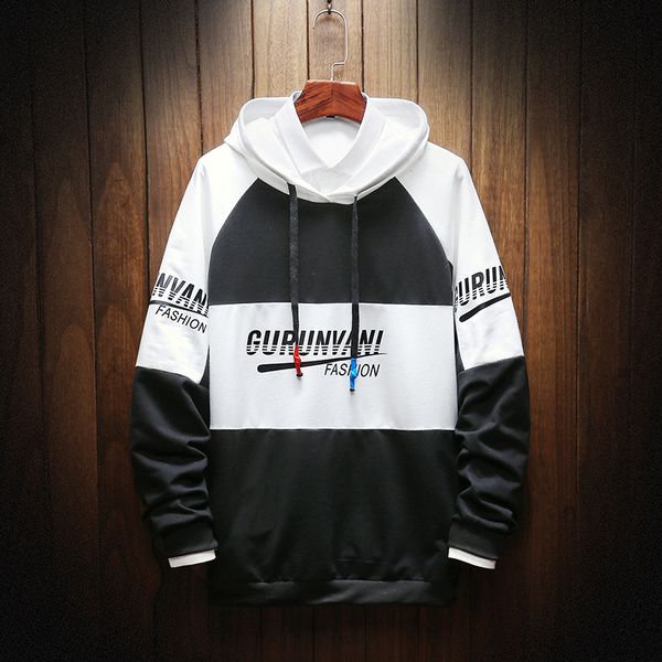 

2021 new men/women hoodies with hat hoody print color blocks autumn winter sweatshirts hooded hood nivd, Black