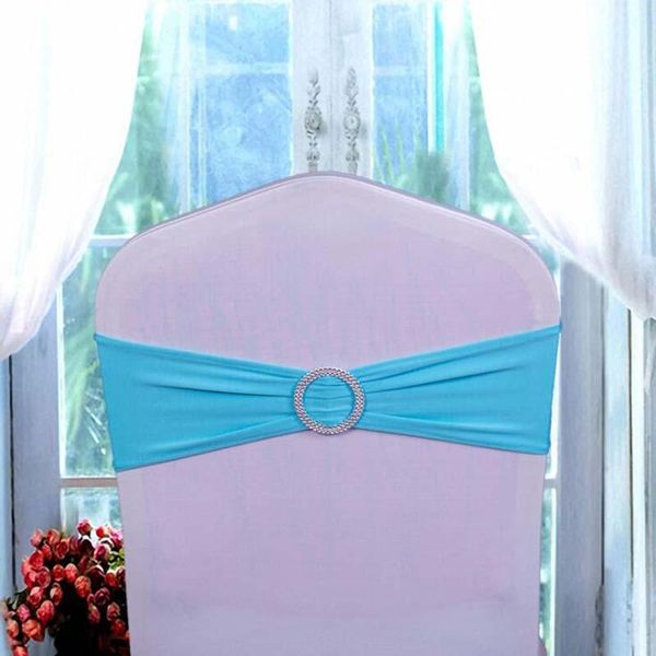

l wedding dining room elastic band round buckle decor lycra spandex chair for event