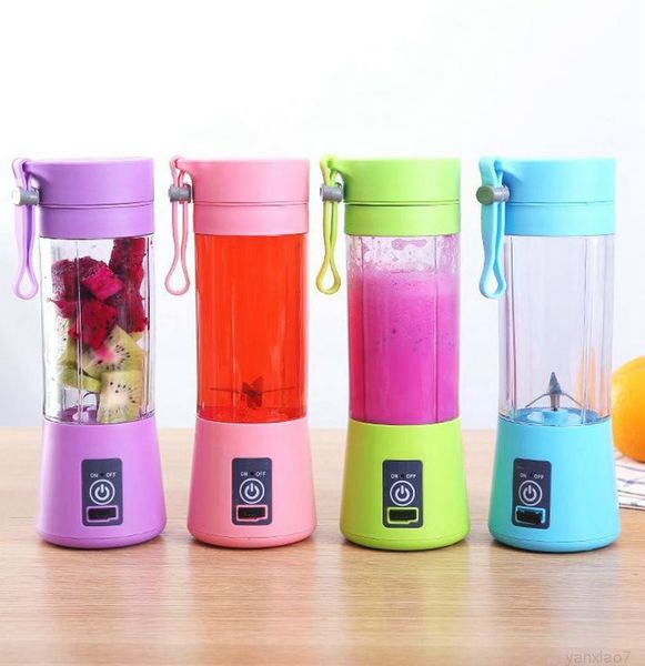 

1300ma electric juicer mini portable usb rechargeable blender and mixer 2 leaf plastic juice making cup ljjk2335
