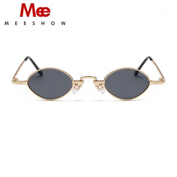 

meeshow oval small size sunglasses 2020 fashion luxury small frame round glasses men sunglasses woman uv400 vintage1, White;black