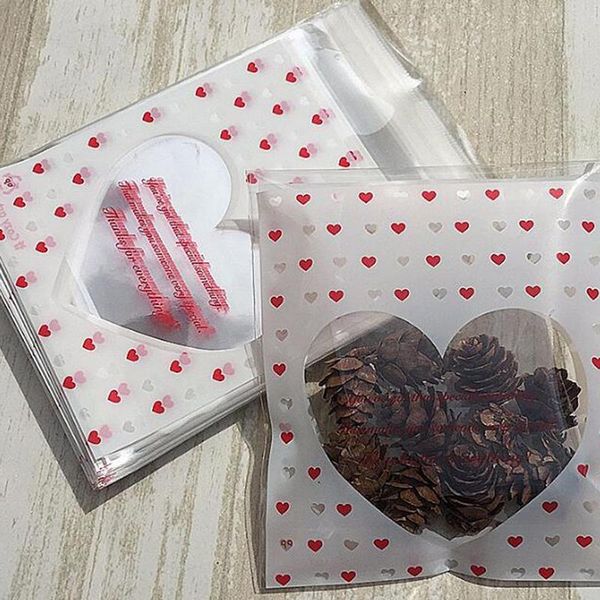 

gift wrap 1pack flowers heart cellophane opp bags wedding favors bag self adhesive plastic baking package party supplies