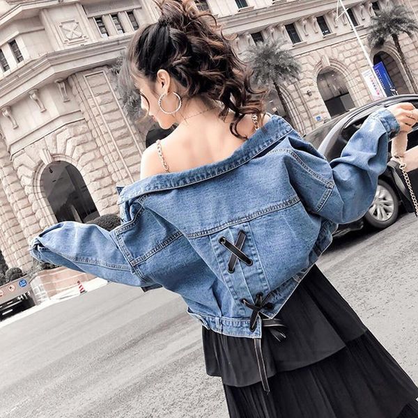 

women crop high waist denim coats for lady korean version punk style motorcycle slim short jacket mujer new, Black;brown
