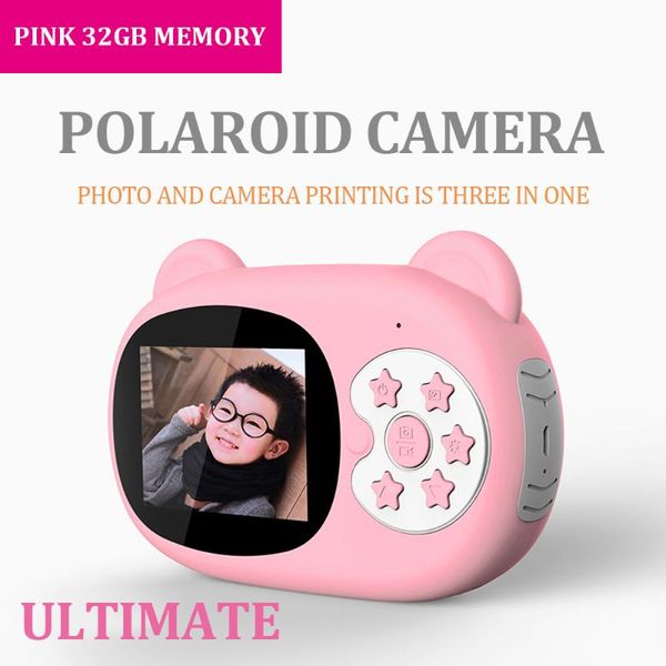 

instant print kids camera digital dual camera children cartoon selfie for girls and boys birthday gift
