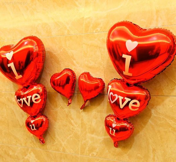 

alphabet party i air balloons love u wedding decoration red 3 conjoined mylar foil balloon large letter home diy supplie