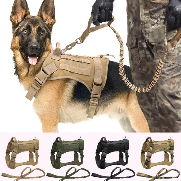 

tactical dog harness vest military k9 working dog clothes harness leash set molle dog vest for medium large dogs german sqciwv