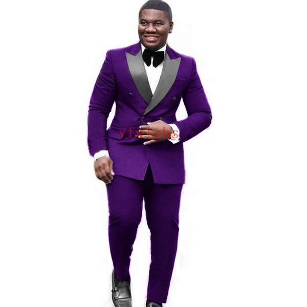 

выполненный на заказ двубортный groomsmen пик нагрудные groom tuxedos мужские костюмы свадебные / выпускной вечер / ужин шафер blazer (куртк, Black;gray