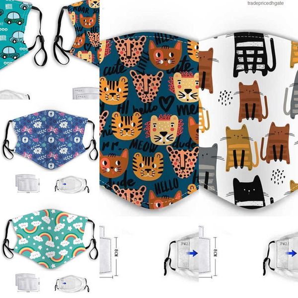 

masks rainbow cotton meow children's face designer car cartoon mask pm2.5 dustpr 9ho8 ilxq