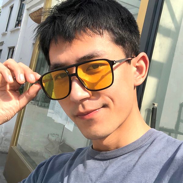 

night driving polarized yellow night vision glasses korean fashion men's fashion box sunglasses anti uv sunglasses women