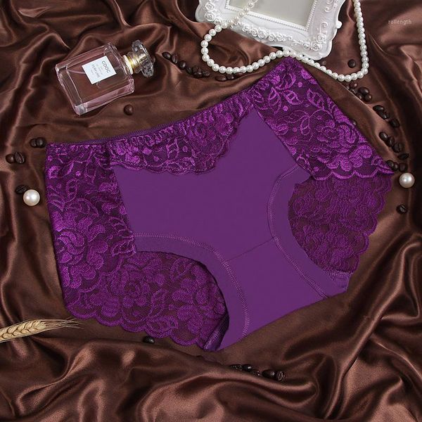 

hw177 women big size underwear lingerie female breathable intimates underpants briefs women's lace panties calcinha sem costura1, Black;pink