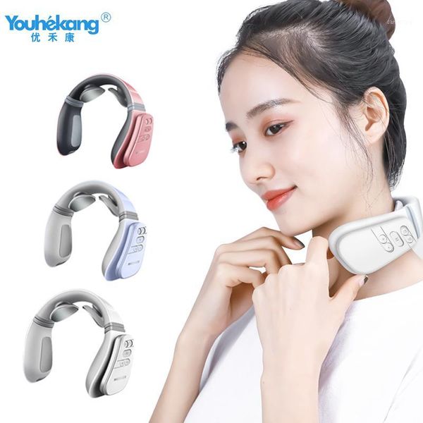 

youhekang neck traction electric pulse neck massager cervical vertebra massage therapy acupuncture magnetic relief pain yhkar-771