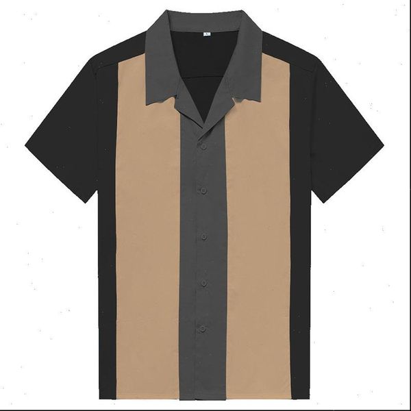 

charlie harper shirt vertical striped shirts for men 50s rockabilly shirt button down cotton shirts short sleeve vintage dress, White;black