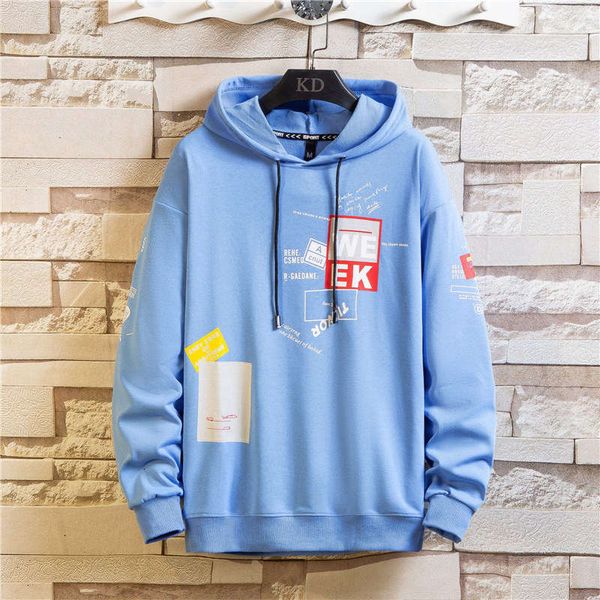 

2020 spring casual sweater loose hooded sports fashion coat men's clothing trend, Gray