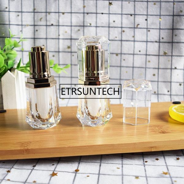 

storage bottles & jars 10ml clear bottle tattoo essence oil pump small dropper perfume acrylic cosmetic container f1696