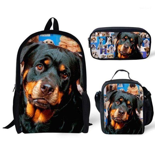 

3pcs/set kids school bags for boys girls dog print shoulder backpack students book bag large bookbag teenager shoulder satchel1
