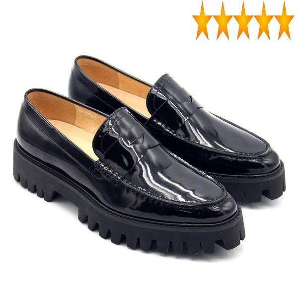 

formal real leather fashion slip on loafers luxury shallow business office shoes for men mocassin homme plus size 45, Black