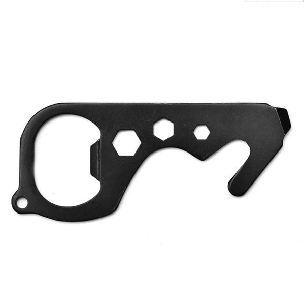 

opener card type tools bottle multi screwdriver function key chain portable outdoor knife gift, Silver