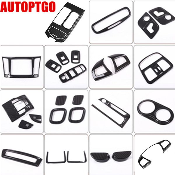 

carbon fibre interior trim frame cover accessories fits maserati levante gear shift/navigation /seat a/c/rearview mirror/headlamp switch