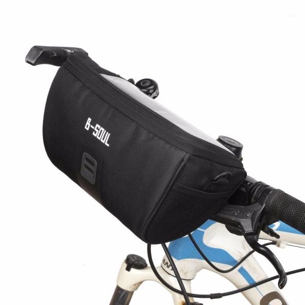 

car & truck racks large capacity bicycle bags durable waterproof tube handlebar bag outdoor cycling equipment bike front basket1