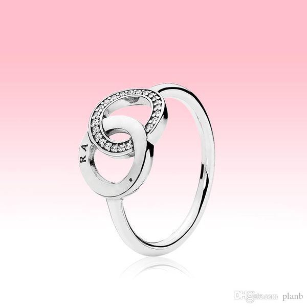 

real 925 sterling silver cz diamond ring with logo original box fit pandora circle wedding ring engagement jewelry for women