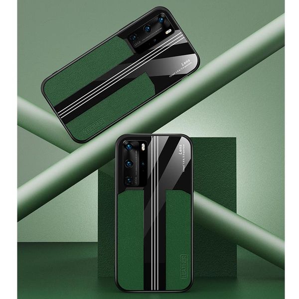 

luxury leather silicone phone case for huawei p40 p30 pro lite mate 30 20 honor x10 8x ultra-thin plexiglass skin cover coque wmtmrq