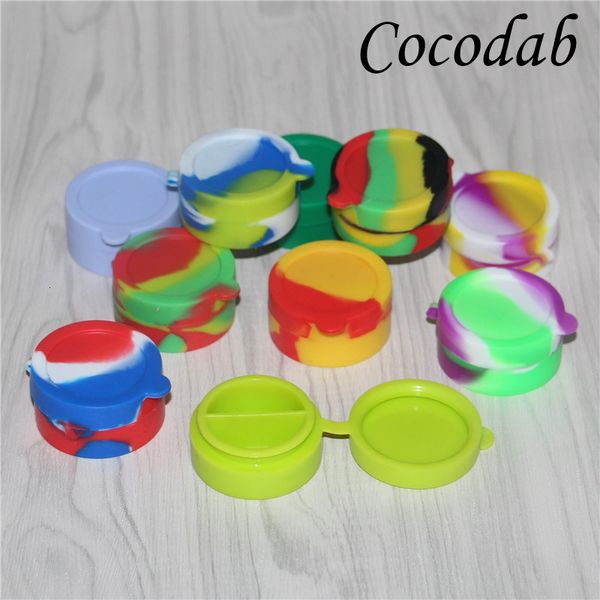 

3ml silicone box wax 5ml 10ml non-stick containers silicon container food grade jars dab tool storage jar oil holder for