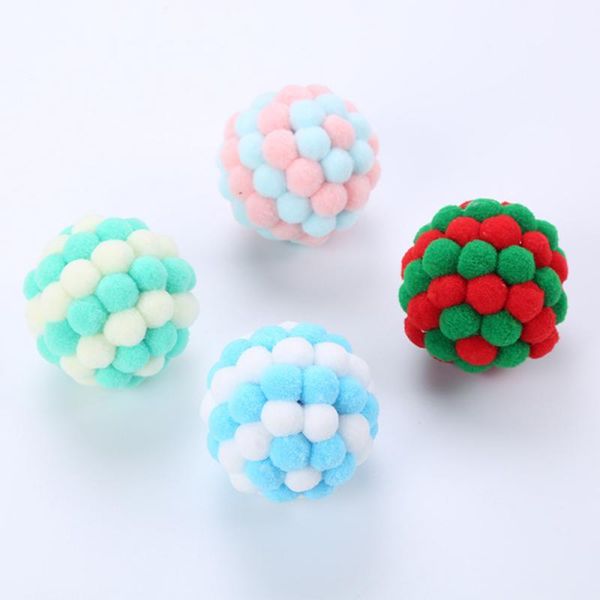 

1pc pet cat toys colorful bouncy ball for cats dogs interactive toys for cat toys for kittens pet dog bite q wmtfxx