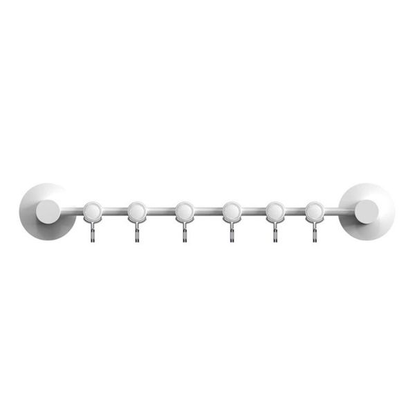 

hooks & rails punch-wall hook self-adhesive hanger suction cup 6 clothes towel rack sucker for home bathroom kitchen holder
