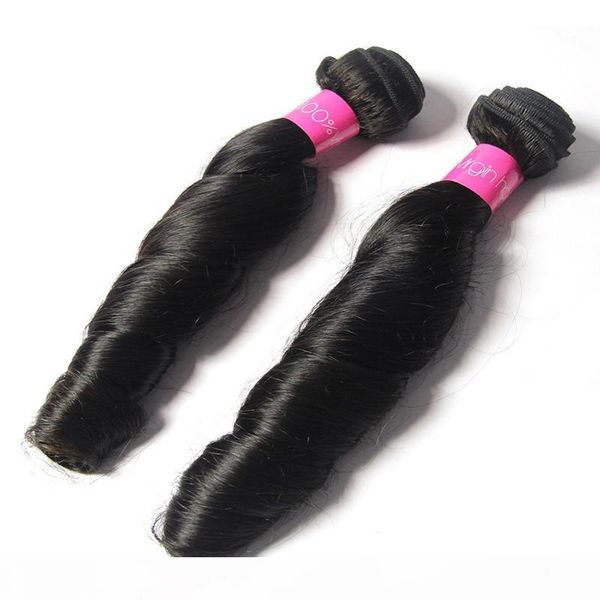 

300g spring curly virgin human hair weave natural color 10-28inch, dhl free, Black