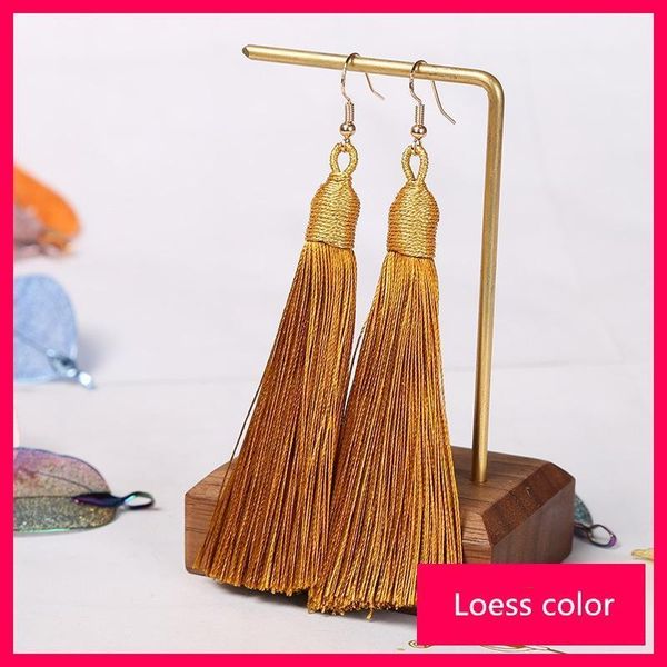

2pair gold silk screw thread tassel earrings pendant diy jewelry craft supplies fringe bracelet necklace earring accessories h sqcdvs