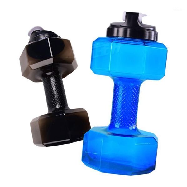 

dumbbells 2 colors sports water bottles 550ml leakproof portable unbreakable my plastic bottle shaker bpa fitness dumbbell unisex1