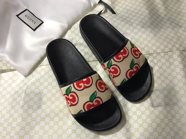 

paris fashion sliders mens womens summer sandals beach slippers ladies flip flops loafers black white red slides chaussures shoes u1