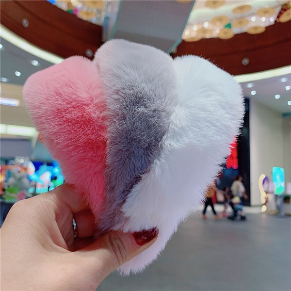 

women's plush fuzzy headbands gilrs rabbit fur hairbands vintage hair accessories hair bands winter chirstmas party jewelry headband e1, Slivery;white