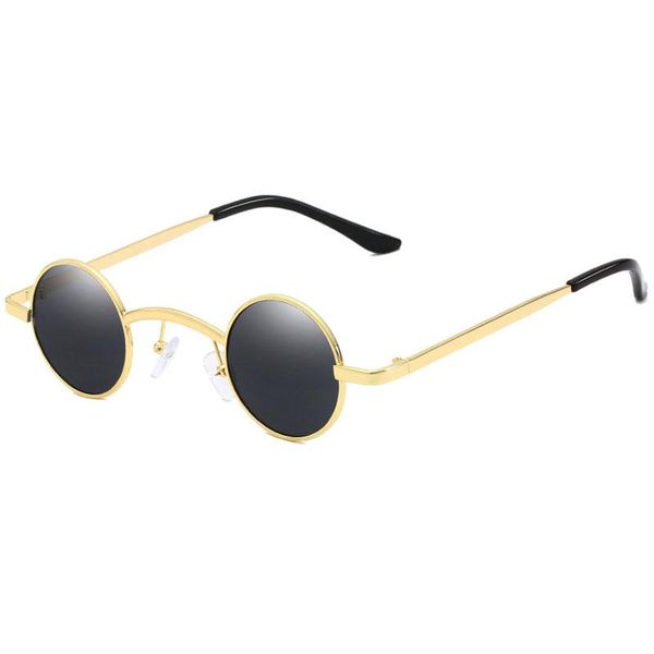 

sunglasses fashion steampunk round metal frame women men vintage sun glasses eyewear shades uv400 gafas, White;black