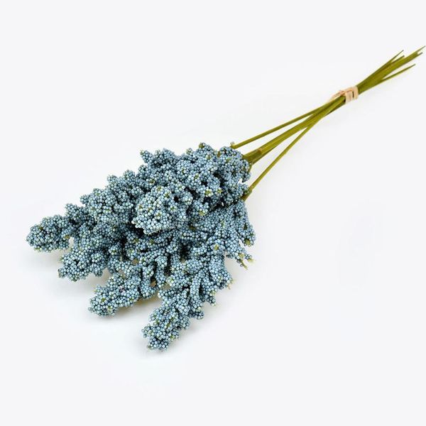 

6pcs/lot vanilla foam berry spike artificial flowers bouquet for wedding home wall decorations cereals diy craft fake jllgbd