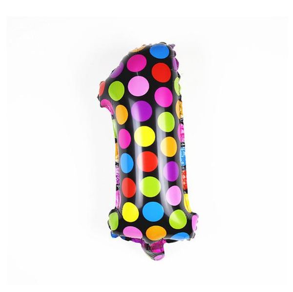 

16 дюймов 1 шт. цвета точечная точка номера фольги воздушные шары рождения вечеринка свадьба украшения рождественские украшения для дома wmt