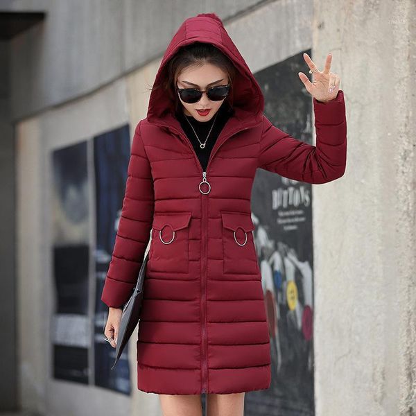 

2018 winter new pattern cotton-padded girls long fund fashion loose coat woman self-cultivation thin hat down cotton woman401, Tan;black