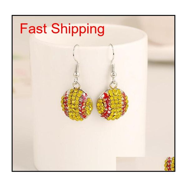 

crystal baseball pendant earrings jewelry sets fashion sports jewelry friend gift for team club base ball lov qyllwp mj_fashion, Silver