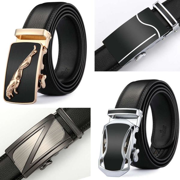 

taobao men's leather belt automatic buckle belt, Black;brown