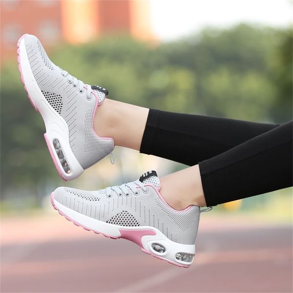 

2021 spring women sneakers red black fashion korean women shoes mesh breathable sneakers air cushion casual shoes tenis feminino, Black;white