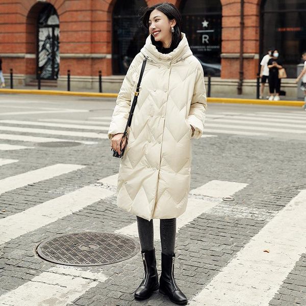 

bottle light down jacket women's winter mid long over knee winter clothes 2020 new coat down coat e-3520133, Black