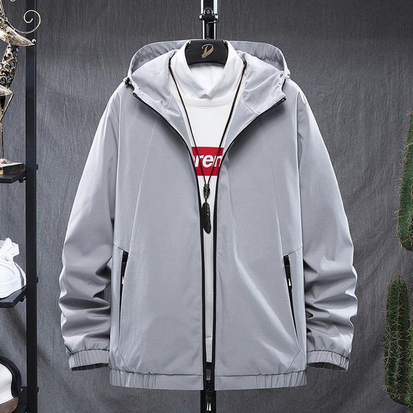 

men's jackets 2021 autumn trendy casual loose jacket youth handsome hooded thin, Black;brown