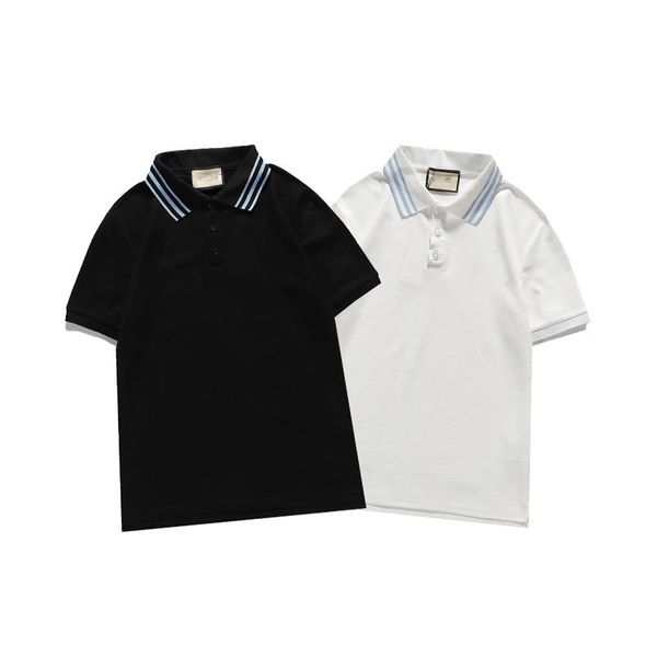 

2021 summer selling luxury shirt t-shirt embroidered clothing man fabric letter polo t-shirt collar casual 2 colors t-shirt top, White;black