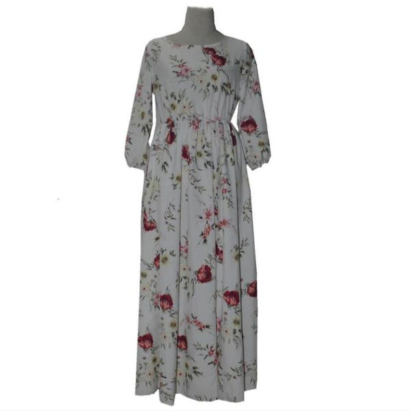

women's maxi boho tunic loose casual dress floral print summer beach evening party long sundress drop shipping, Black;gray