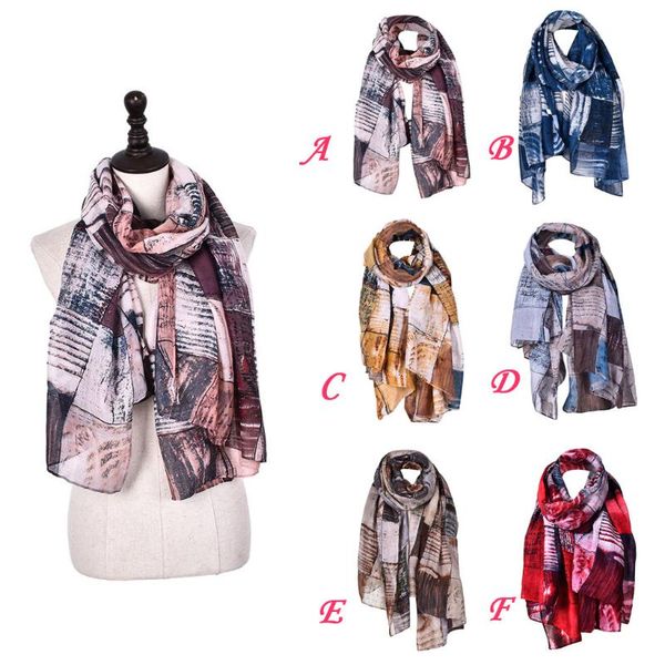 

scarves men women all-match girls long soft scarf wrap shawl voile 90x180cm autumn winter bandanna female multi color, Blue;gray