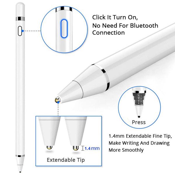 

active stylus pen capacitive touch screen pencil for samsung xiaomi huawei ip tablet phones android universal pencil for drawing