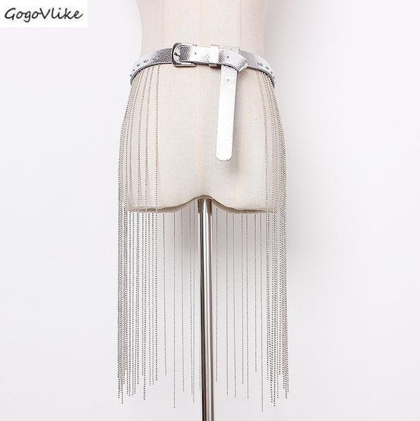 

pu leather cummerbund long tassel chains 2020 slim silver women waist belt shirt dress accessories wide waist belts sa080s50, Black;brown